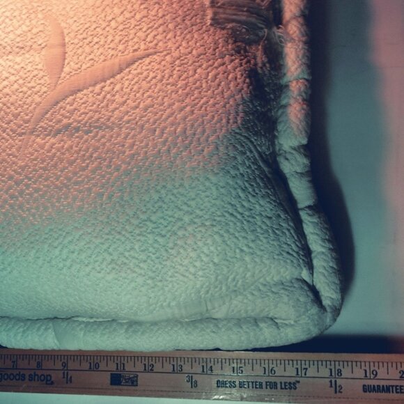 Rectangular White Throw Pillow Shabby Distressed Vintage Boho - Picture 4 of 5